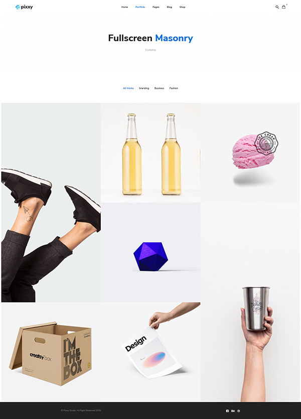Fullscreen Masonry 3 Col